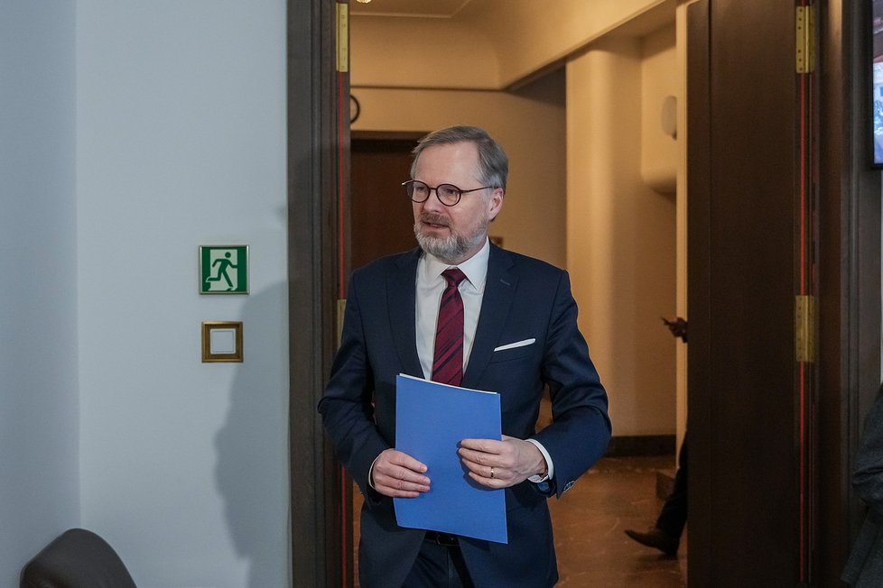 Jednání vlády: Premiér Petr Fiala (ODS) (8. 3. 2023)