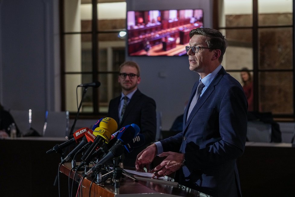 Jednání vlády: Tisková konference ministra dopravy Martina Kupky (ODS) na půdě Poslanecké sněmovny (8. 3. 2023)