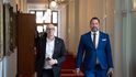 Jednání vlády: Ministři Oto Klempíř (za Motoristy) a Igor Červený (Motoristé) Jednání vlády: Ministři Oto Klempíř (za Motoristy) a Igor Červený (Motoristé)