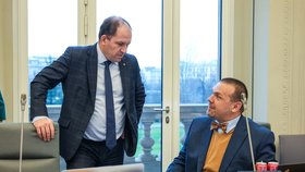 Jednání vlády 13. 12. 2023: Marek Výborný a Martin Baxa