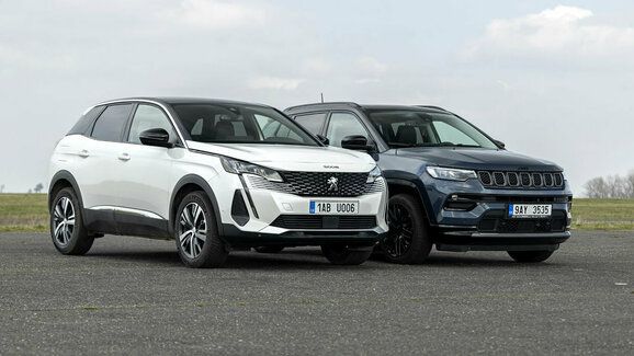 Jeep Compass 1.5 Turbo e-Hybrid vs. Peugeot 3008 1.2 Hybrid 136 – Vzdálení příbuzní