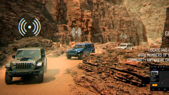 Jeep láká na budoucí technologie, včetně rozšířené reality a terénních map