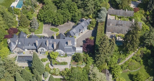 Honosné sídlo Jeffa Bezose v Seattlu ve Washingtonu
