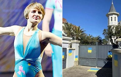 Aktivisté upravili vilu Putinovy dcery: Zdi pomalovali ukrajinskými vlajkami a pozvali uprchlíky!