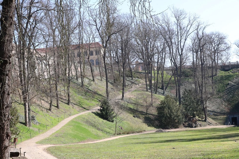 Horní část jeleního příkopu na Pražském hradě