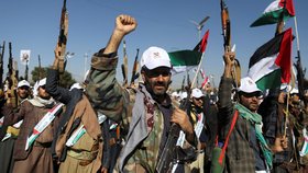 Jemenští povstalci podporují Palestince (prosinec 2023)