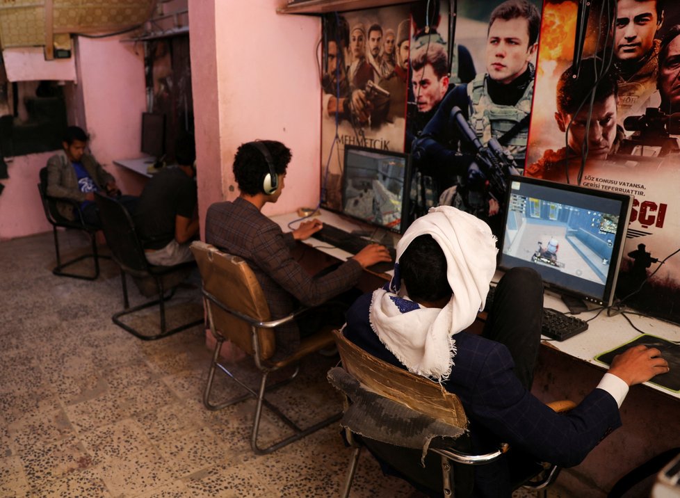 Internetová kavárna v jemenské metropoli Saná