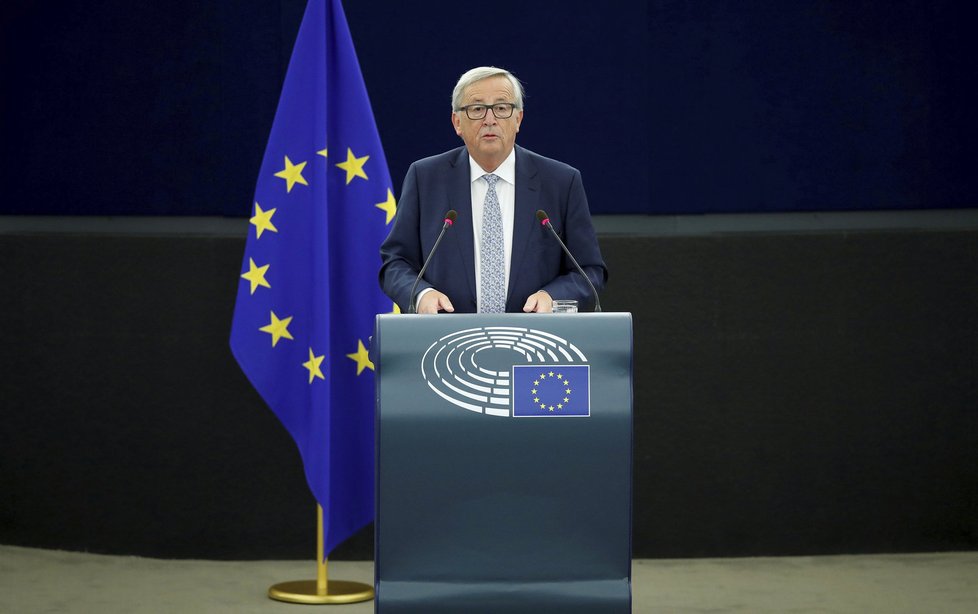 Šéf Evropské komise Juncker přednesl ve Štrasburku zprávu o stavu EU.