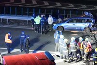 Na dálnici D6 u Jenče zemřel řidič: Po nehodě vystoupil na vozovku, smetlo ho další auto