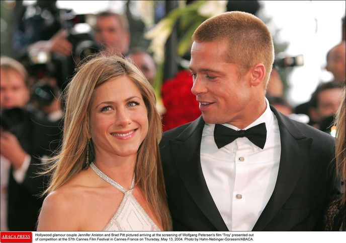 Jennifer Aniston a Brad Pitt na filmovém festivalu v Cannes (2004)