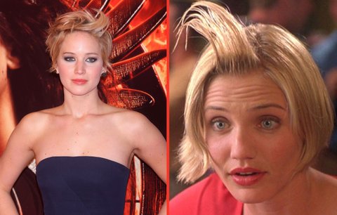 Podivný účes Jennifer Lawrence: Dala si snad na hlavu sperma jako Cameron Diaz?