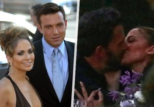 Jennifer Lopezová a Ben Affleck nachytáni při líbačce.