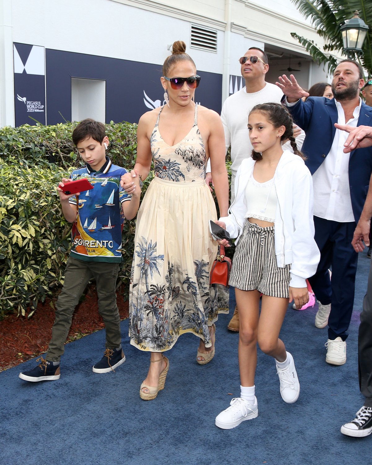 Jennifer Lopez s dcerou na koncertě