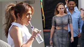 Jennifer Lopez si hrála jazykem s brčkem, předtím ukázala tělo v obepnutých šatech