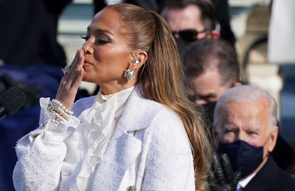 Zpěvačka Jennifer Lopez na inauguraci Joea Bidena