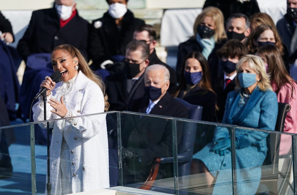 Zpěvačka Jennifer Lopezová na inauguraci Joea Bidena