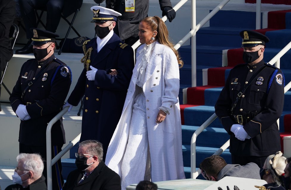 Zpěvačka Jennifer Lopez na inauguraci Joea Bidena