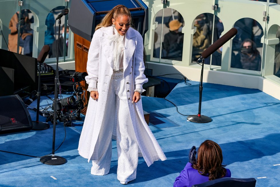 Zpěvačka Jennifer Lopezová na inauguraci Joea Bidena