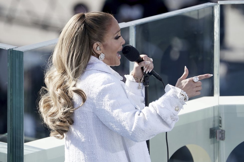 Zpěvačka Jennifer Lopez na inauguraci Joea Bidena