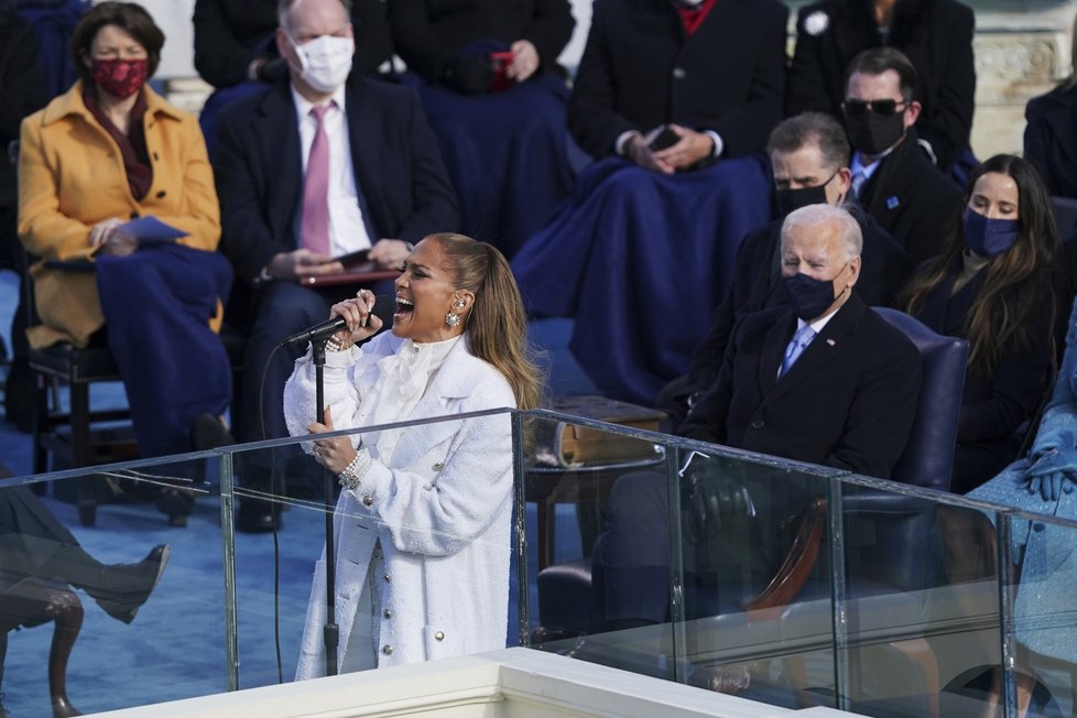 Zpěvačka Jennifer Lopez na inauguraci Joea Bidena