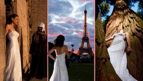 Nevěsta cestovatelka: Ve svatebních šatech jezdí po světě, musí se jí vejít do batohu