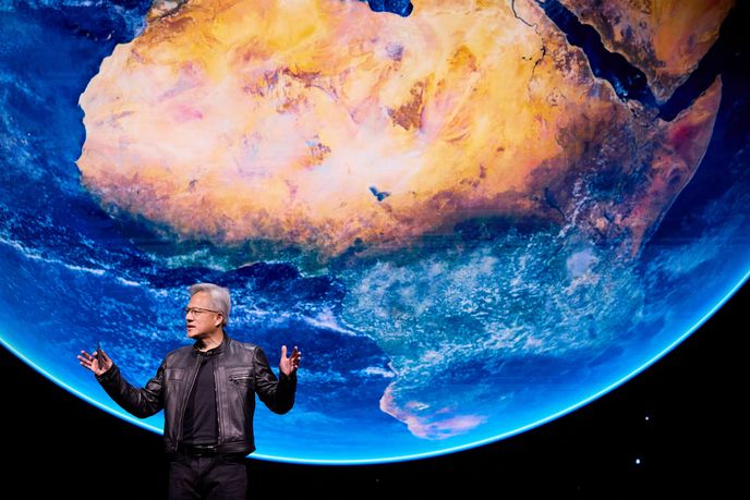 Jensen Huang, výkonný ředitel společnosti Nvidia Jensen Huang, výkonný ředitel společnosti Nvidia