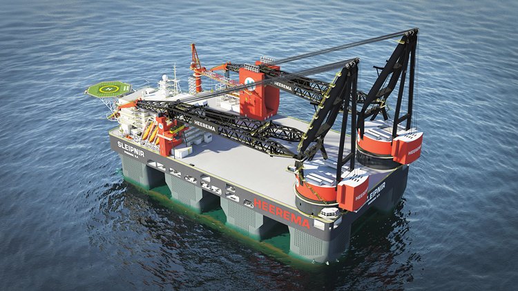 Letos v září Heerema SSCV Sleipnir, největší jeřábové plavidlo na světě, nainstalovala vrchní část těžební plošiny Leviathan Noble Energy ve Středozemním moři, přičemž dokázala zdvihnout 15 300 tun