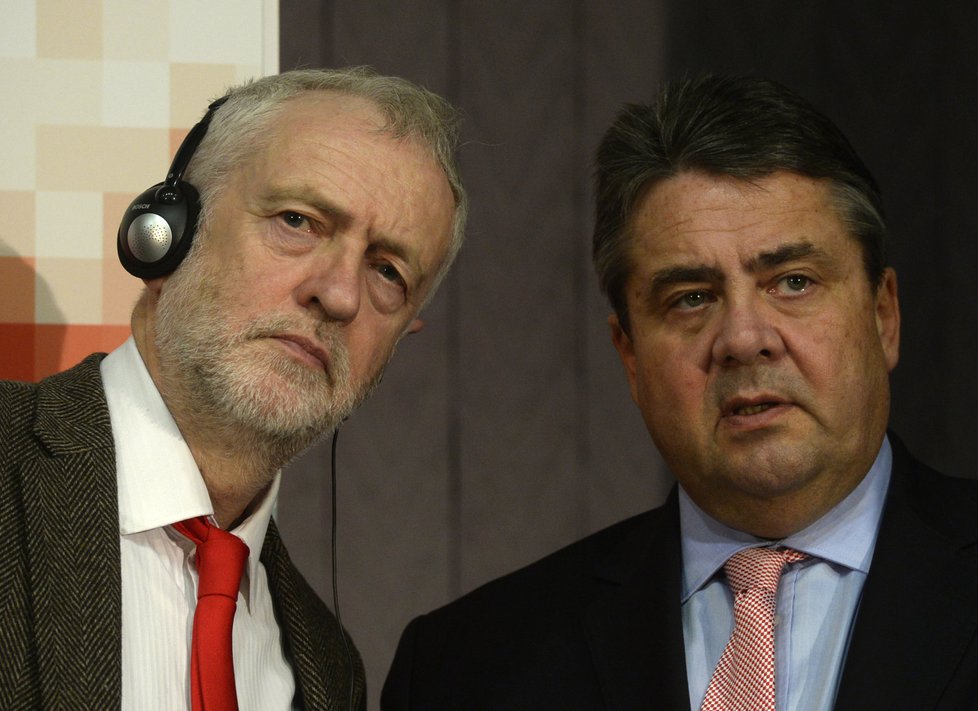 Jeremy Corbyn a Sigmar Gabriel