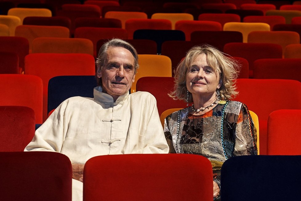 Jeremy Irons se svou manželkou Sinéad Cusack