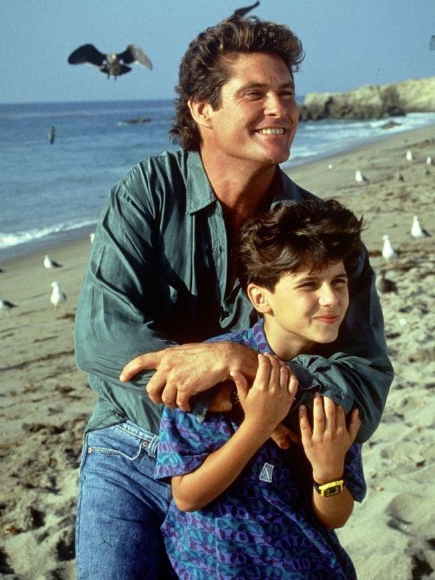 Jackson coby Hobie se svým seriálovým otcem Davidem Hasselhoffem
