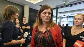 krajské volby 2016: Jaroslava Jermanová dorazila do štábu hnutí ANO.
