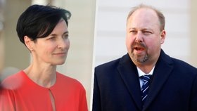 Ministr spravedlnosti Jeroným Tejc (za ANO) a nejvyšší státní zástupkyně Lenka Bradáčová.