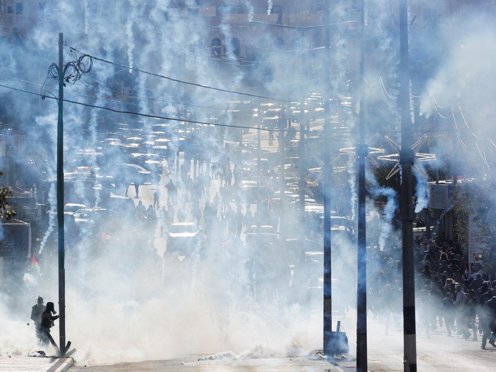 Protesty po Trumpově rozhodnutí o uznání Jeruzaléma za hlavní město Izraele.