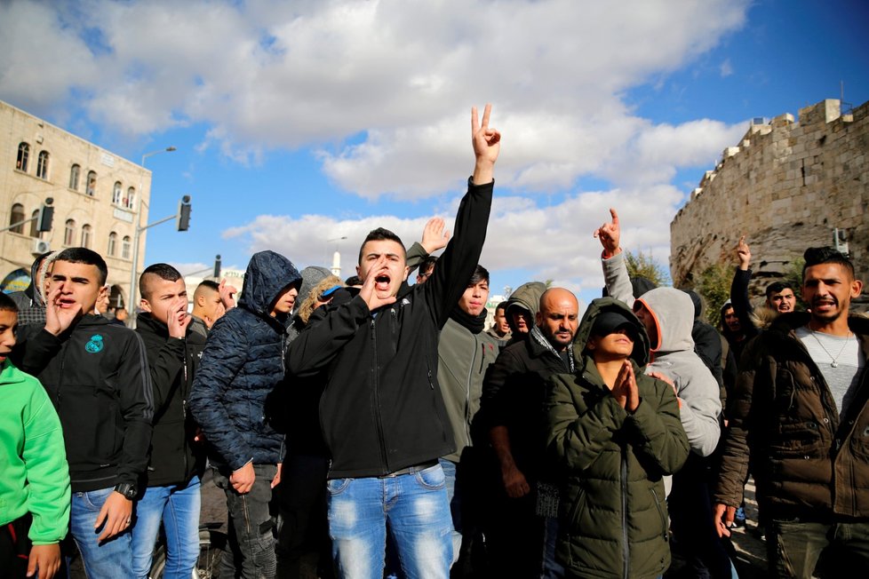 Protesty po Trumpově rozhodnutí o uznání Jeruzaléma za hlavní město Izraele