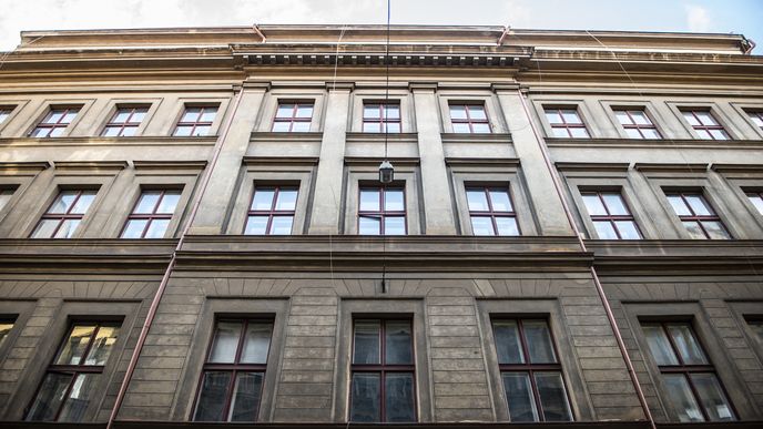 Bývalé sídlo Tuzexu v Jeruzalémské ulici v Praze 1 před přestavbou plánovanou pojišťovací skupinou Generali. 