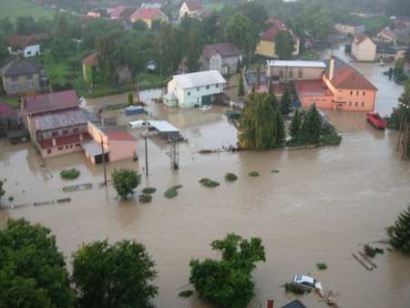 Letecké záběry z Jeseníku nad Odrou