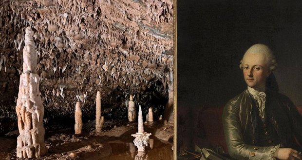Kníže Karel Josef ze Salm-Reifferscheidtu na konci září 1786 podnikl odvážný sestup na dno jedné z propastí Sloupsko-šošůvských jeskyní.