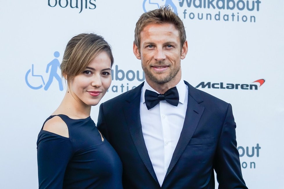 Jessica Michibataová s ex-manželem Jensonem Buttonem