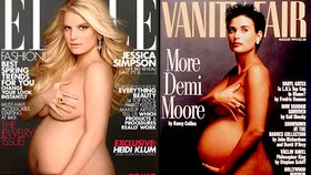 Jessica Simpson kopíruje Demi Moore: Těhotná na titulce