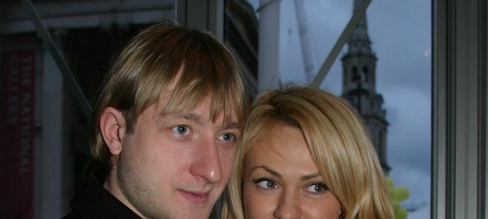 Jevgenij Pljuščenko s manželkou Janou