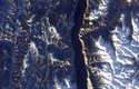 Telecké jezero na satelitním snímku