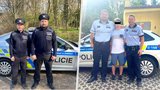 Vojta (16) na Jičínsku vypadl z jedoucího vlaku: Život mu zachránili policisté, přišel jim poděkovat
