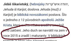 Jidáš zradil letošní české maturanty a stal se hitem internetu.