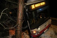 Autobus v Jihlavě sjel do příkopu: Zranila se jedna žena