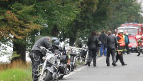 Při hromadné vyjížďce motorkářů na Jihlavsku došlo k rozsáhlé nehodě