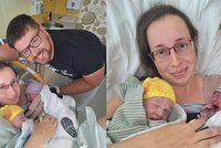 Statečná maminka porodila v jihlavské nemocnici dvojčata: Izabelka a Danielka přišly na svět přirozeně