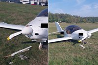 Divoký víkend na jihu Čech: Havarovalo letadlo, parašutista skončil v nemocnici