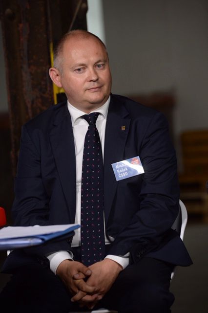 Michal Hašek (ČSSD) při předvolební debatě Blesku v Jihomoravském kraji