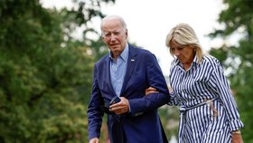 První dáma USA Jill Bidenová s manželem