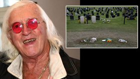 Rodina pedofilního moderátora raději nechala zbourat jeho náhrobní kámen